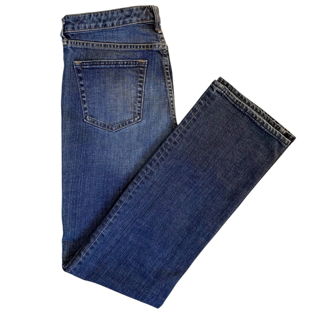 GAP Low Stretch Classic Straight Leg Mid Rise Jeans Medium Wash Size 8 Regular